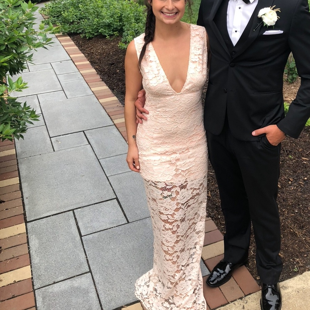 Beautiful light pink lace dress